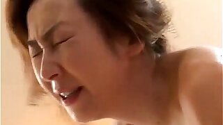 Japanese milf sucking and riding screw-up