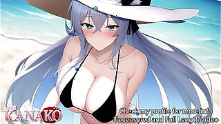 [ASMR Audio & Video] I win ergo Soaking with the addition of Marketable on are Beach Date!!!! My outfit gets ergo slippery it CUMS right OFF!!!! VTUBER Roleplay!!