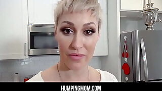 HumpingMom -  Stepson fucks say no to stepmom Ryan Keely from behind on the caboose counter together with makes a hot porn movie