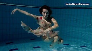 Slowmo teen beside Czech swimming